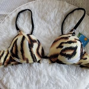 White Sand Beach Animal print swim bra top